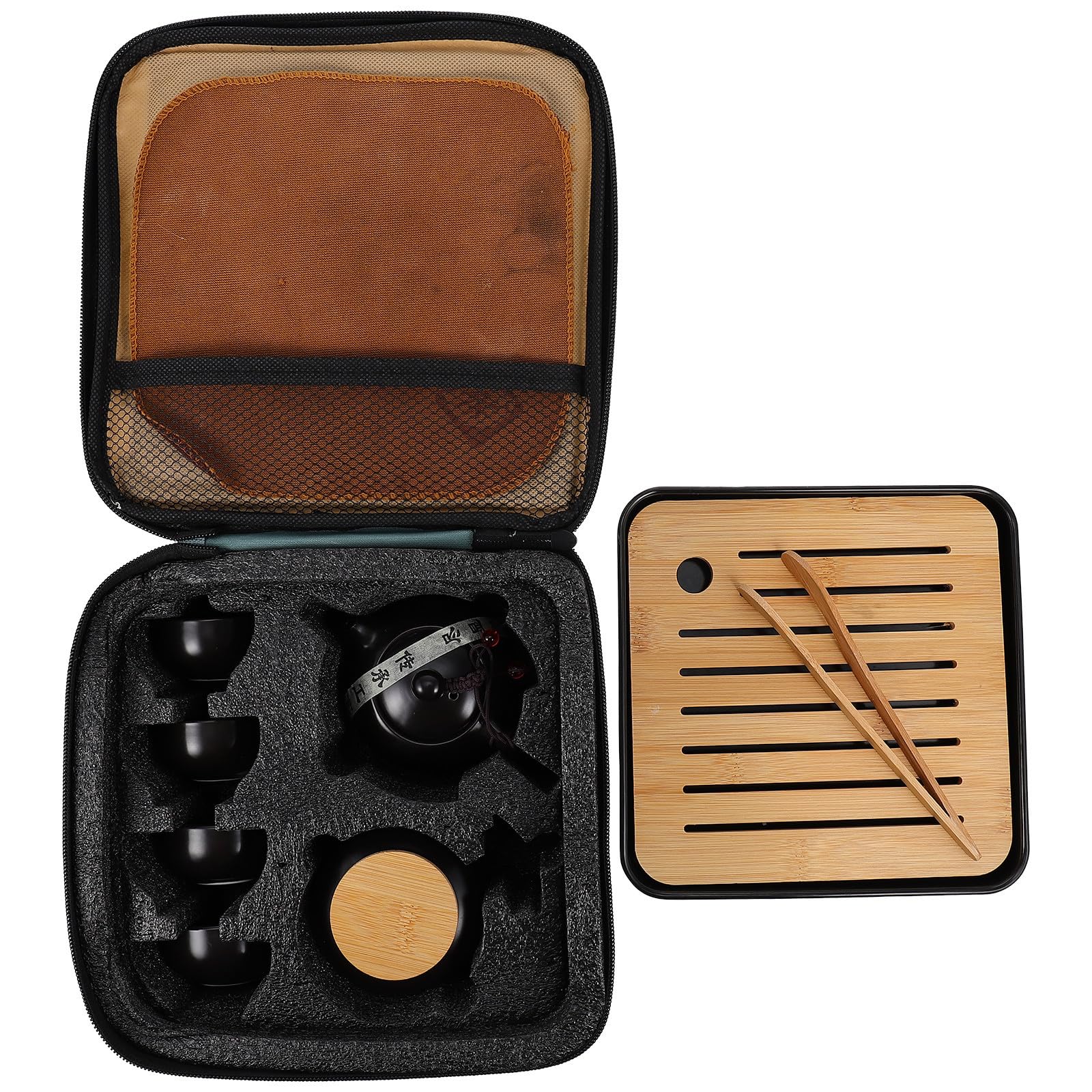Set à thé noir Zerodeko en céramique au design épuré pour collectionneur