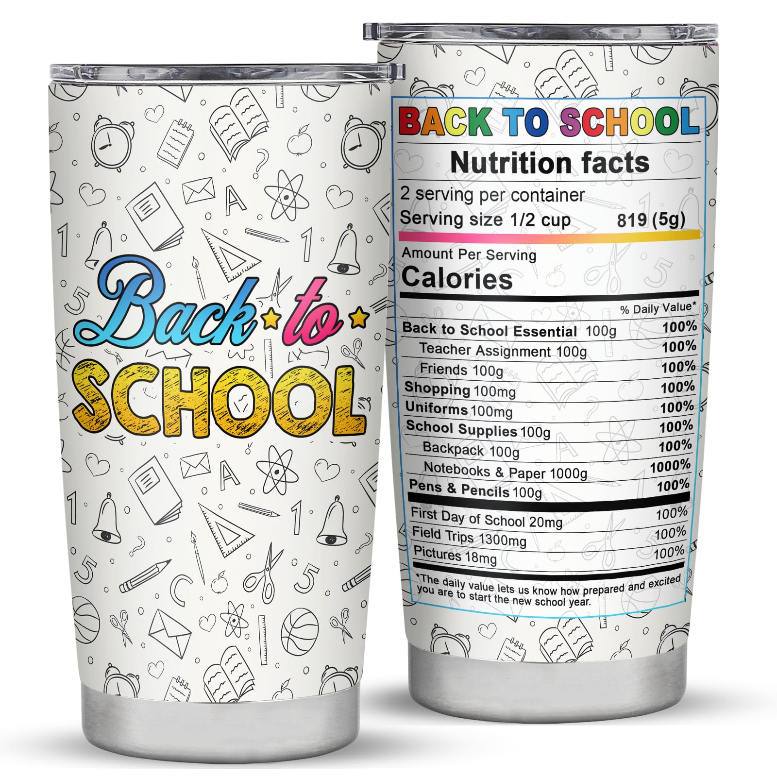Photo 1 of ***STOCK PHOTO FOR REFERENCE ONLY***
Back to School Gift Tumbler, 20oz Stainless Steel