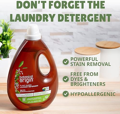 Miniatura 8 de Botanical Origin Suavizante de tela a base de plantas hipoalergénico libre de parabenos aroma de jazmín fresco y lavanda silvestre paquete de 2