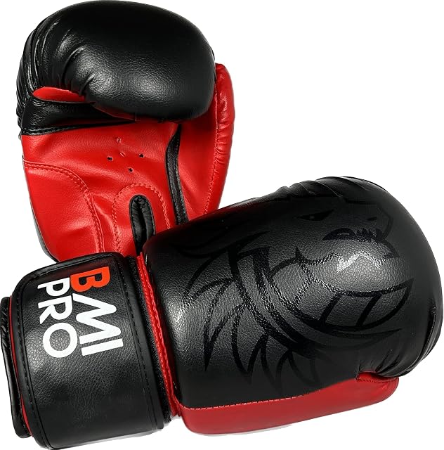 BMI Pro Boxing Gloves Mens Womens Kids - Premium Muay Thai Gloves - Sparring Training MMA Gym Exercise Punch Bags Kickboxing Gloves - 6oz 8oz 10oz 12oz 14oz 16oz Boxing Gloves