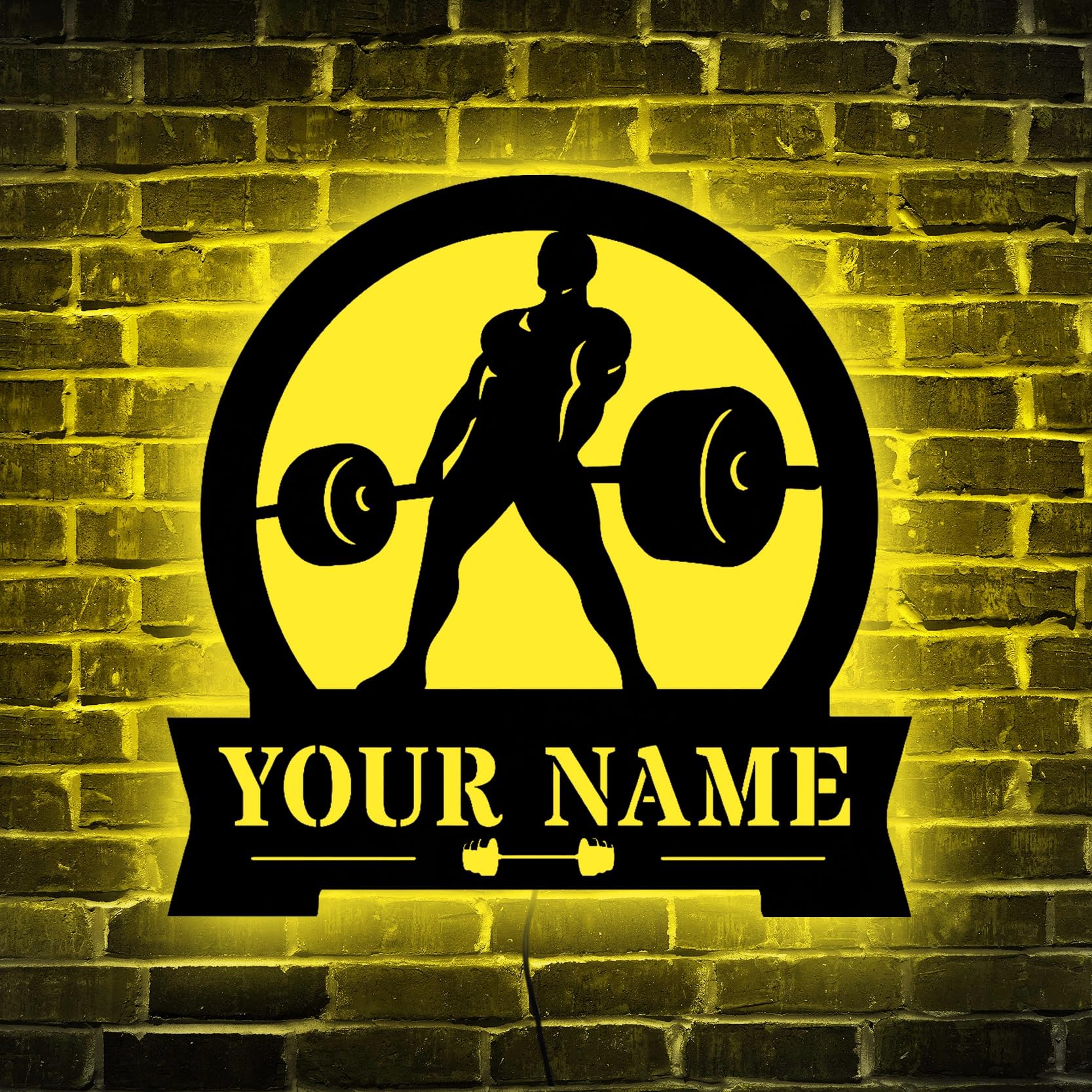 Insegna al Neon con monogramma Deadlift da palestra, insegna da palestra personalizzata per la casa, insegna da allenamento al Neon, insegna da palestra personalizzata, insegna da palestra in metallo