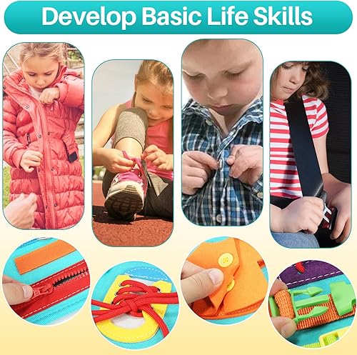 Miniatura 3 de GMTrade Busy Board - Juguetes Montessori para niños y niñas de 1, 2, 3, 4 años, juguetes sensoriales para niños pequeños de 1 a 3 años, juguetes