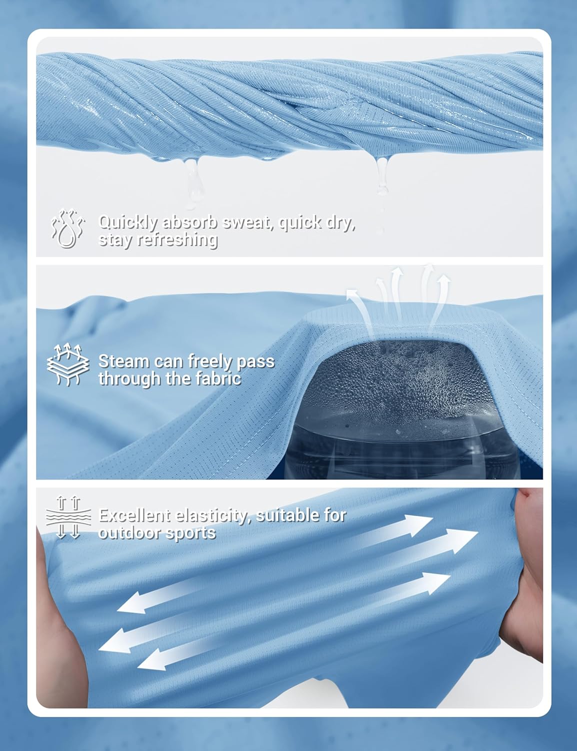 TACVASEN Men's Lightweight Athletic T-Shirts Quick Dry Workout Gym Tops Short Sleeve Running Tee Shirt Performance Activewear - Image 5