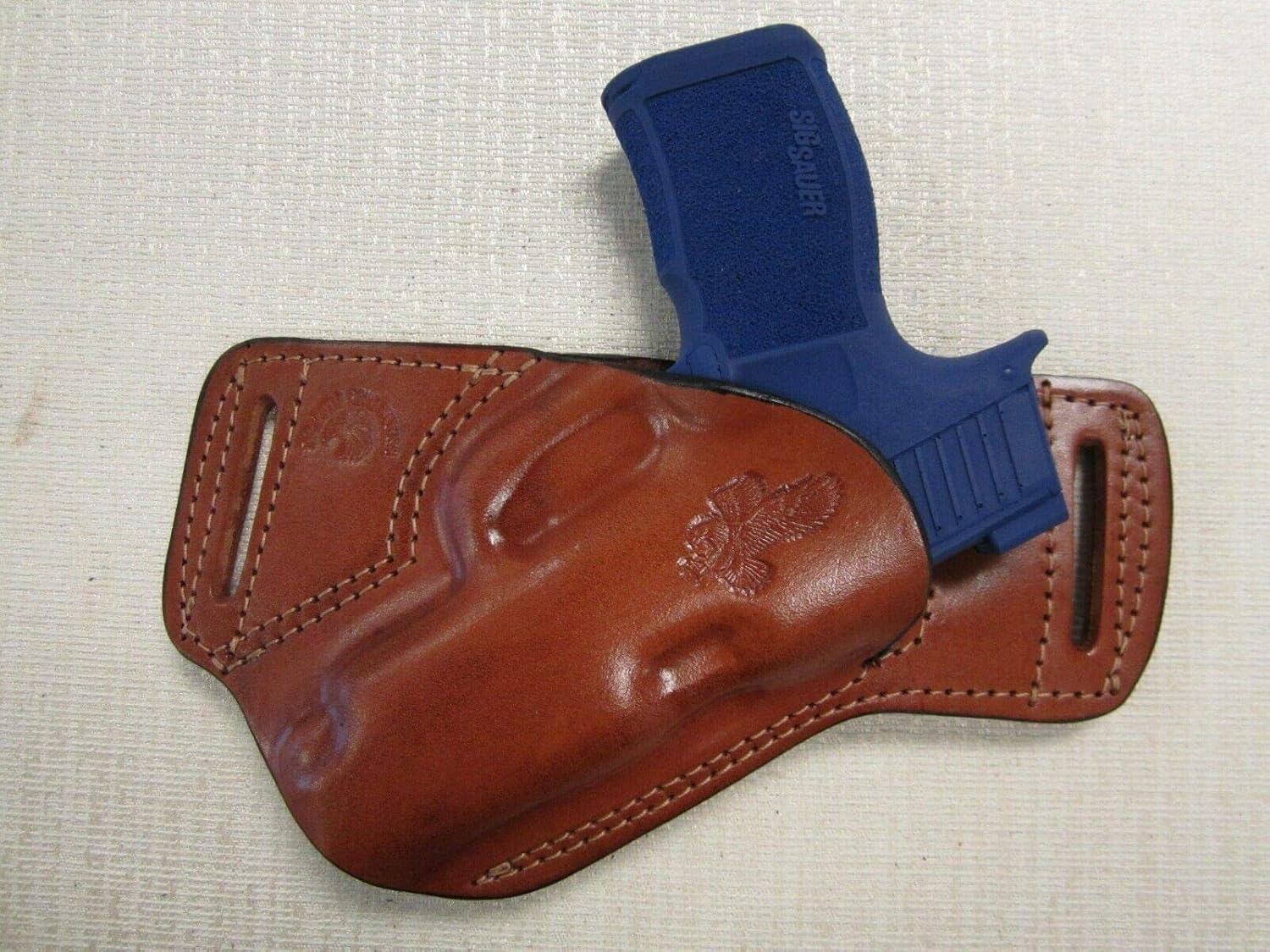 Fits SIG P365 XL Formed Brown Leather,SOB, OWB Holster, Right Hand, Ultra Slim