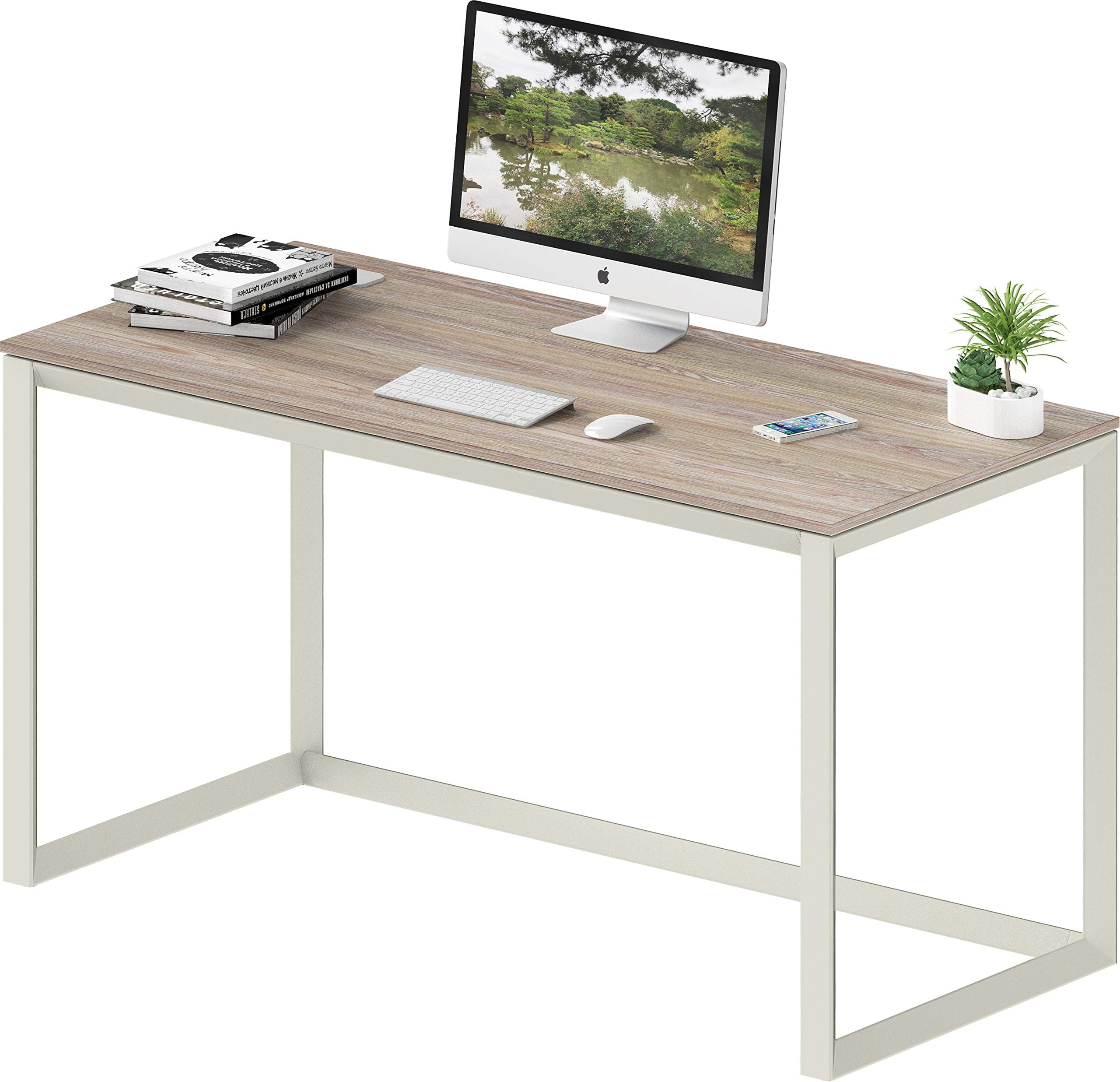 SHW 48-Inch Commercial-Grade Office Computer Desk, Oak