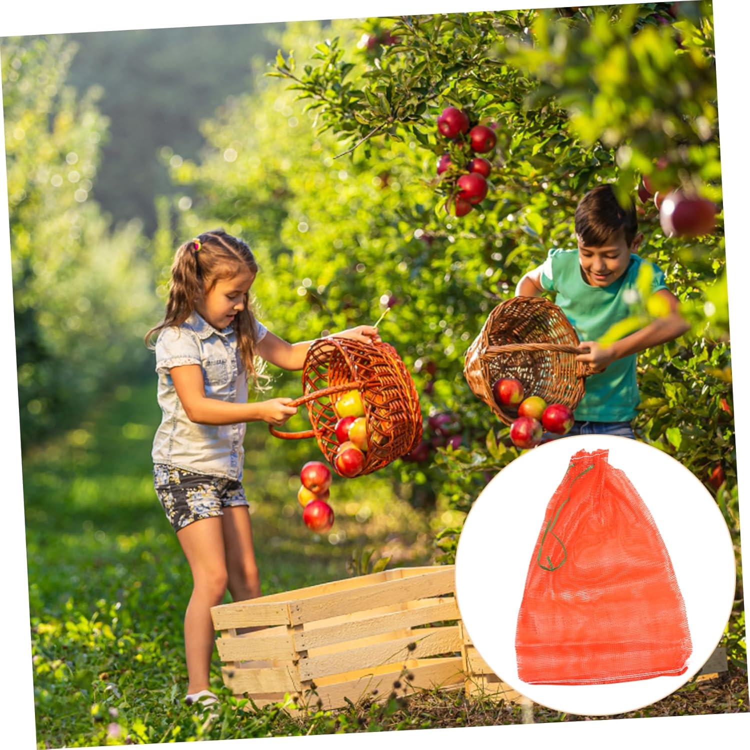 50pcs Mesh Produce Saver Bag Reusable Drawstring Net Bags for Groceries Toys Fruits Vegetables Bulk Storage