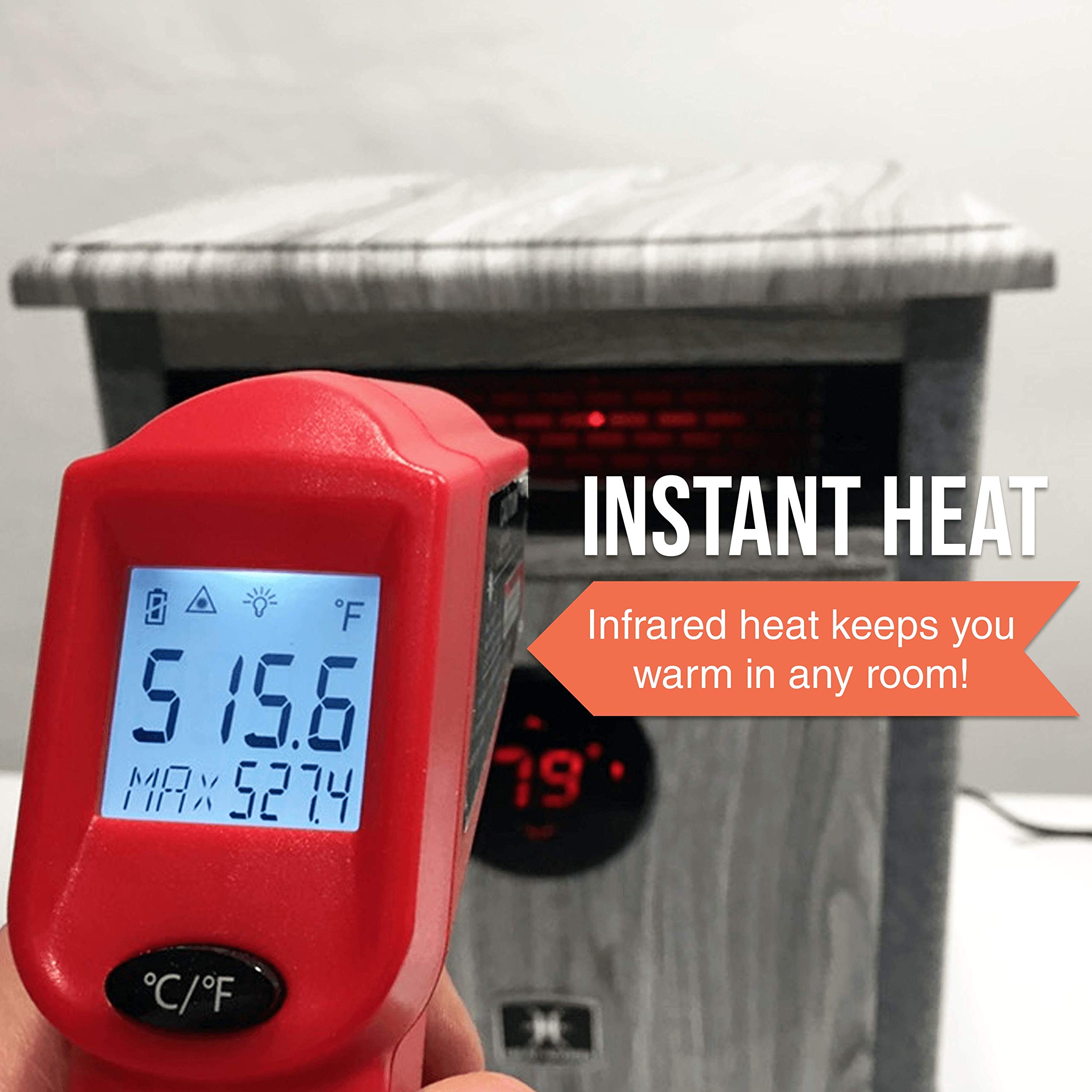 Heat Storm HS-1500-ILODG Cabinet Heater, 15" H x 13.5" W x 11" D, Gray