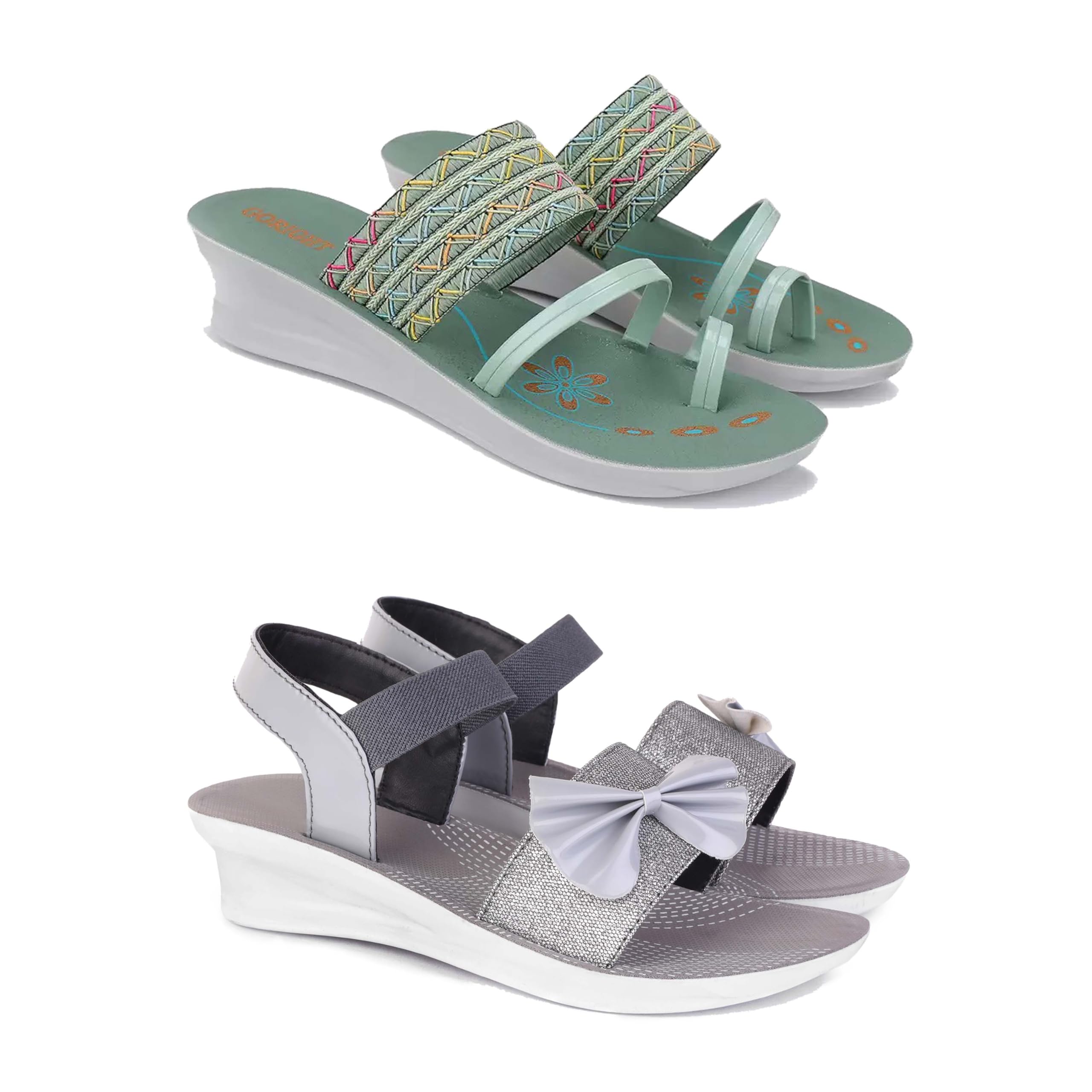 Women's Comfortable Sandal,Casual Lightweight Sandal for Everyday Wear |(2-COMBO)-1948-1971-image-13