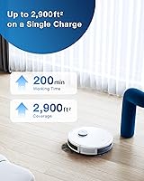 Vista 7 de ECOVACS DEEBOT N10 Plus - Combo de robot aspirador y trapeador con estación de vacío automático, limpieza manos libres durante 60 días, succión