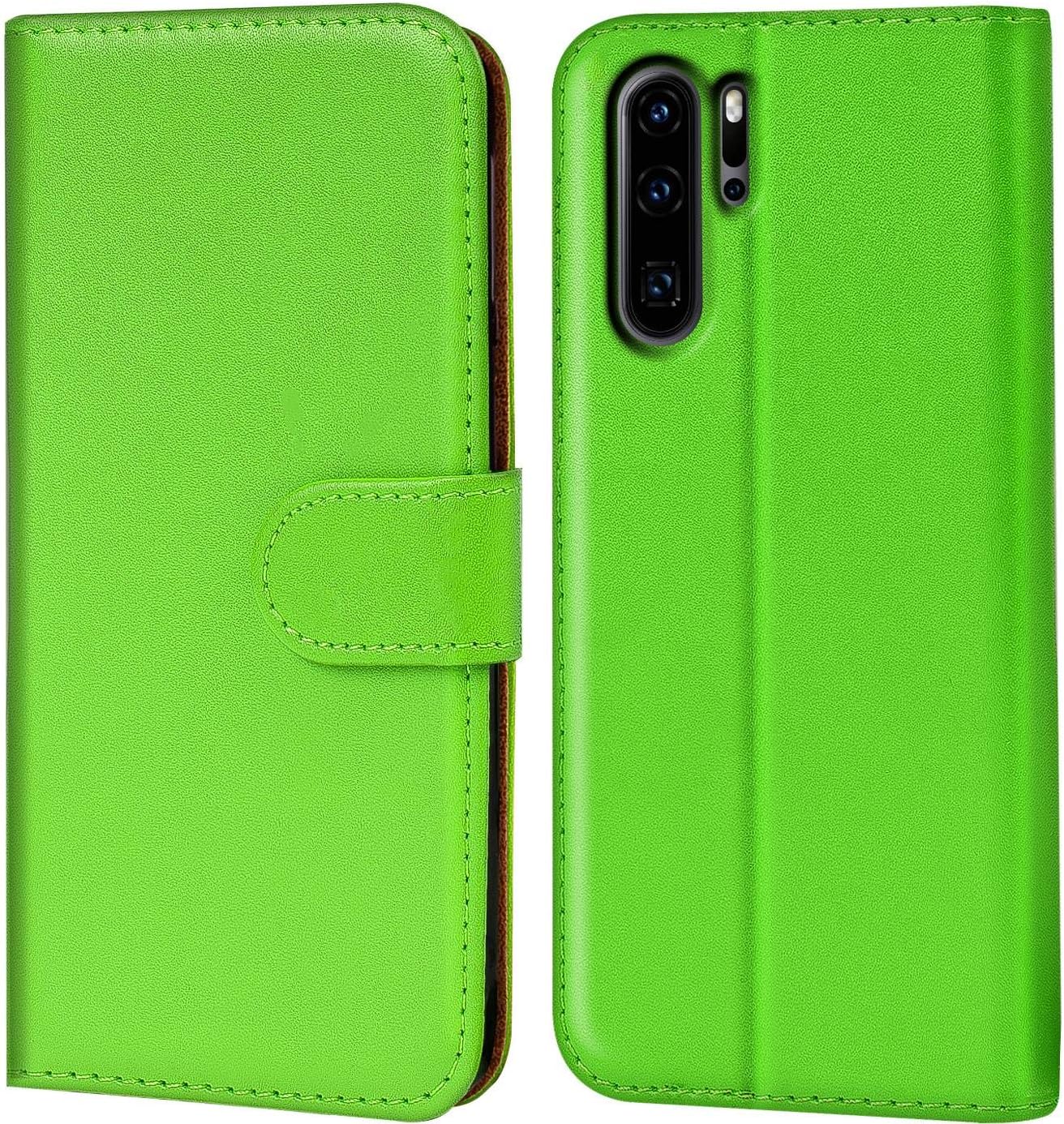 Verco Compatible with P30 Pro Case Mobile Phone Case for Huawei P30 Pro PU Leather Booklet Flip Case - Green