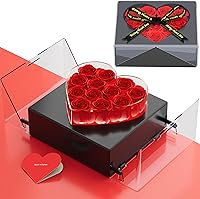 Vista 8 de Forever Flowers Rosas preservadas en una caja - Flores eternas - Flores preservadas Ramo de rosas rojas - naturales Ramo De Flores Eternas Rosas