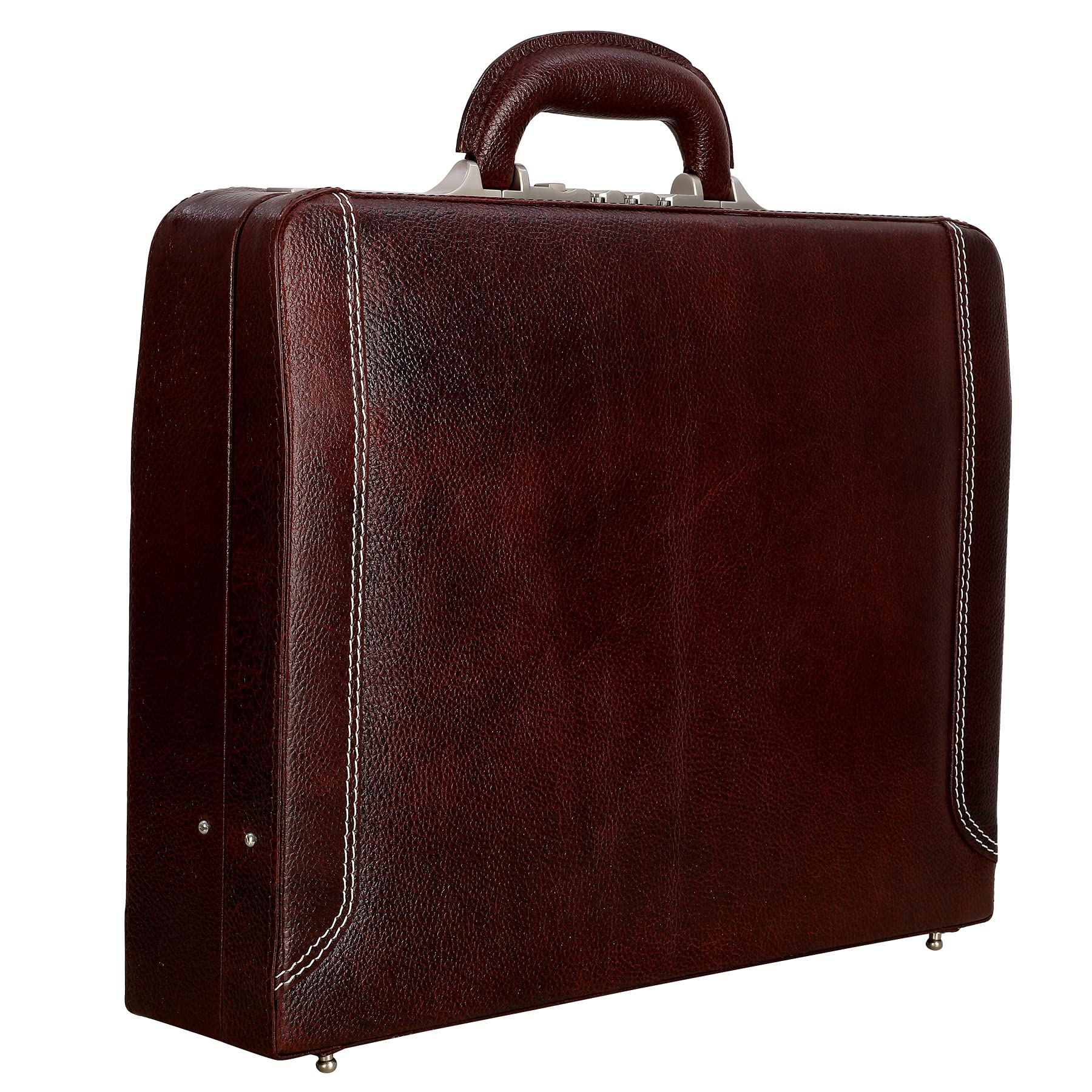 RICHSIGN LEATHER ACCESSORIES 20 litres 15.6 Inch Laptop Office Suitcase Briefcase Bags for Men with Italian Lock (Natural-Brown) (Dimension - L-18 X H-12 X W- 4 Inch) Weight-1.5 KG / 1500 GR. (B092ZS1GNH) Amazon Price History, Amazon Price Tracker