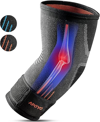 Miniatura 1 de Codera para tendinitis y codo de tenista, manga de compresión para artritis, entrenamientos, reduce el dolor articular durante la actividad física