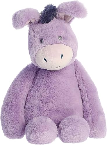 Ebba Adorable animal de peluche de burro Hugeez - Juguete suave y tierno - Compañero reconfortante - Morado 15.5 pulgadas