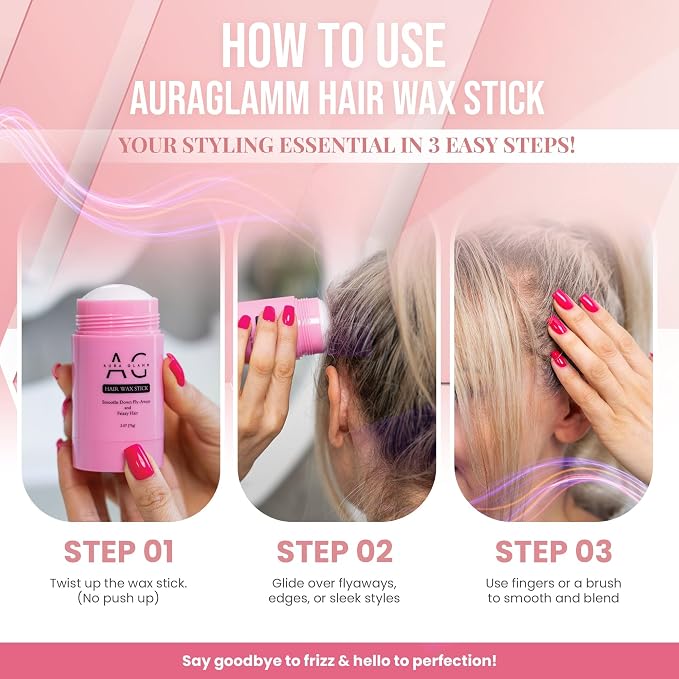 Barra de Cera para Peinar Anti-Frizz para Mujeres y Niños miniatura 4