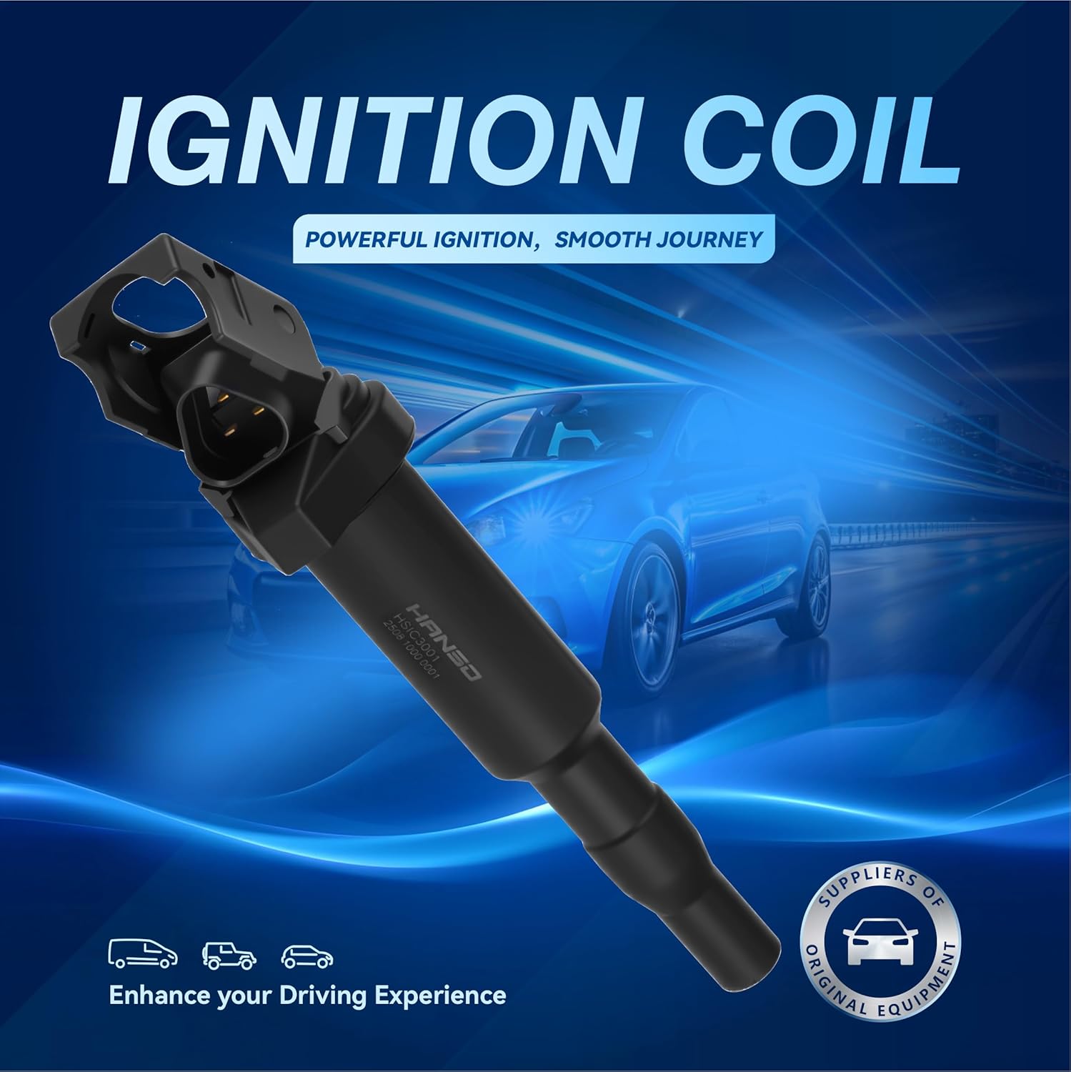 UF592 UF44 6 pcs Ignition Coil Pack Compatible with BMW 325i 335i 435i 525i 528i 640i 740i M235i E60 E61 E70 E71 E82 E88 E90 E91 E93 F30 E85 E89 UF667 UF506 UF515 12137571643 12138647689 12131712223