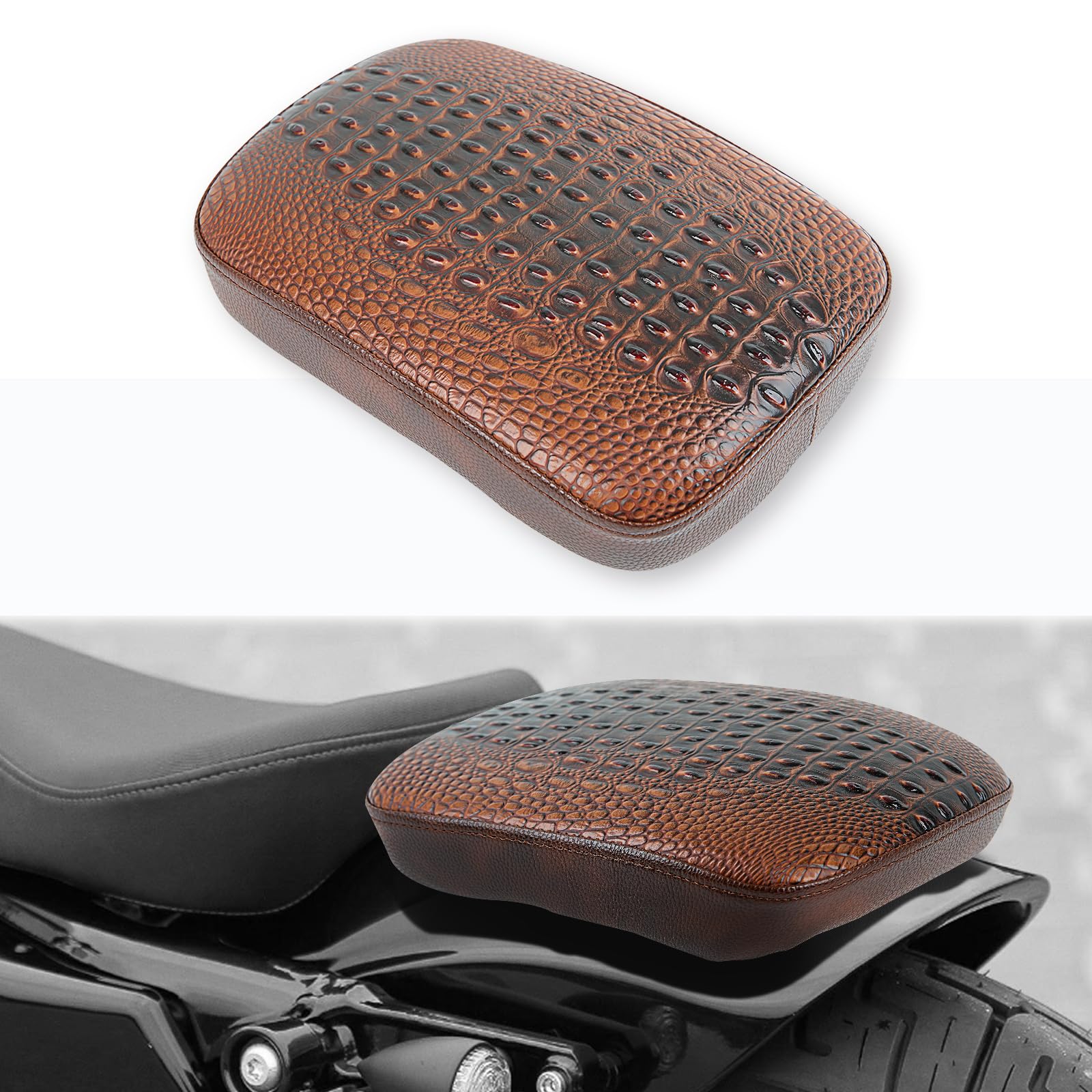 Coussin Passager Moto Dreamizer - 8 Ventouses, Cuir Synthétique, Pour Harley Sportster Et Cruisers
