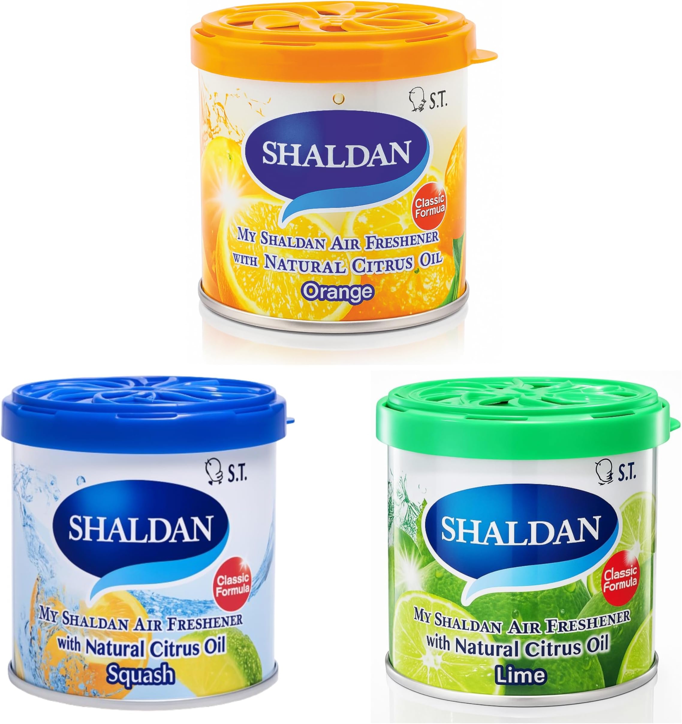 Combo Pack of Orange, Lime and Squash Air Fresheners (80 g each)