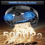 Tikom Robot Vacuum and Mop Combo, 5000Pa Robotic Vacuum Cleaner, 150 Min Max, App & Remote Control, Idear for Hard Floor, Carpet, Pet Hair, Self-Charge(G8000 Max)
