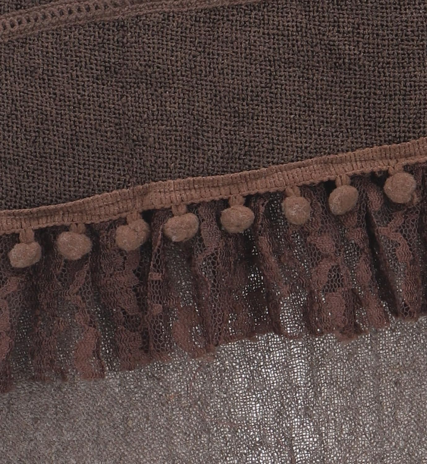 Goa Cacheur mit Spitze, Minirock, Wickelrock, Damen, Baumwolle, rostrot | individuelle Weitenanpassung, ideal für Frühling-Sommer, handgefertigt, mit Tasche