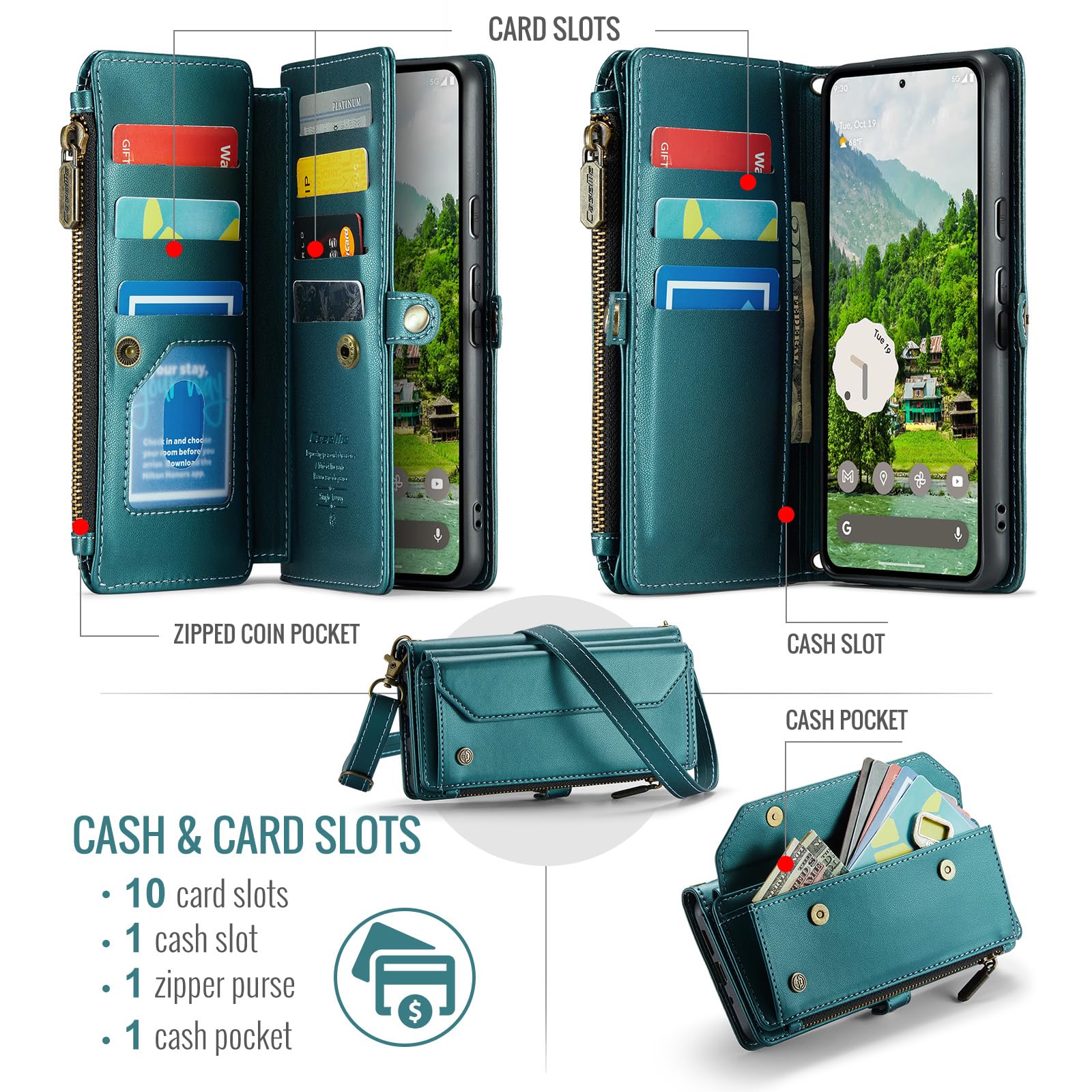 Amazon.com: Caseme for Google Pixel 9 Pro XL Wallet Case,[RFID