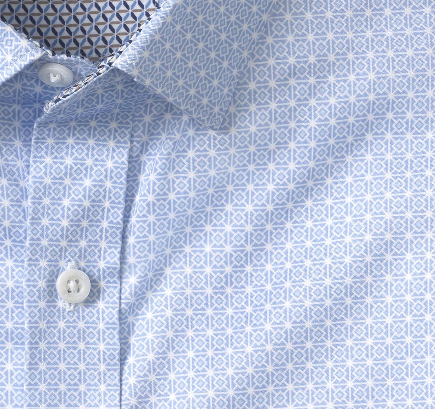 Johnston & Murphy Mens Logan Printed Cotton Long-Sleeve Shirt