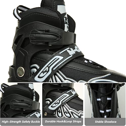 Miniatura 2 de Adjustable Inline Skates with Featuring All Illuminating Wheels and Tool Outdoor Roller Skates for Kids and Adults,Boys, Girls, Beginners