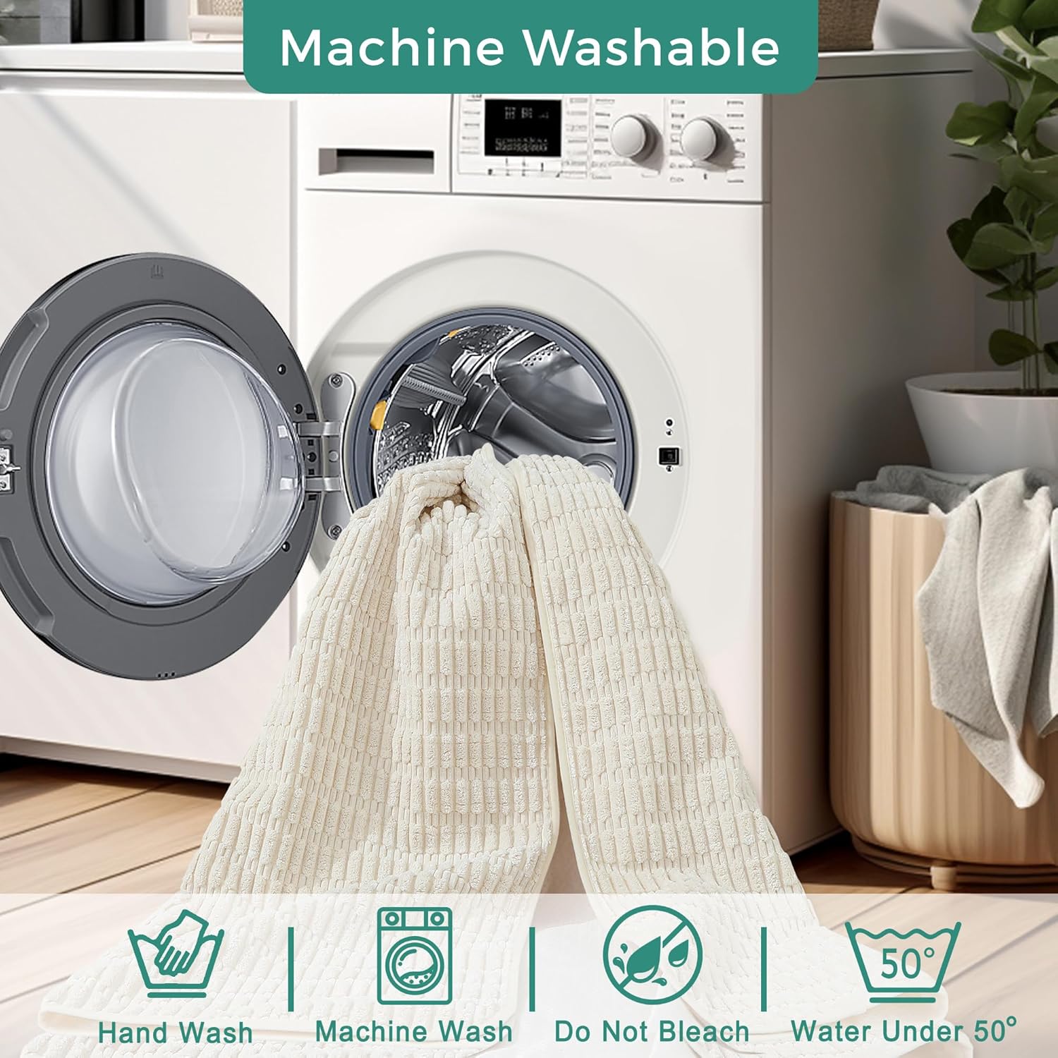 Foxdecor Couch Cover Sofa Cover Washable, Dog Bed Cover Couch Covers for 3 Cushion Couch Sofa Pet Friendly, Dog Couch Cover Furniture Covers for Pets.(Cream 32x53 inch) - Image 7