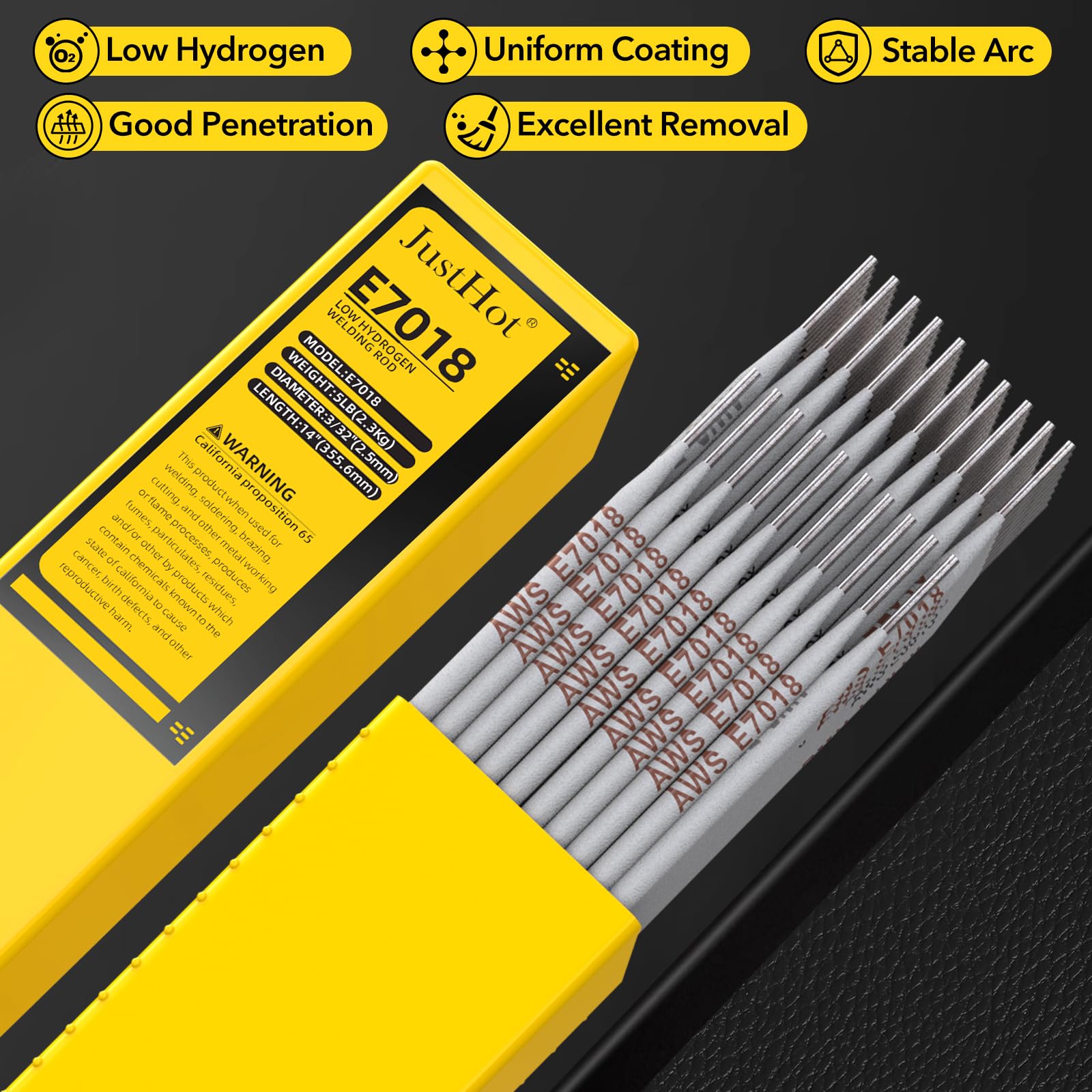 Saldatura Rods E7018 3/32" 5 libbre basso del acciaio al carbonio dell'idrogeno Stick elettrodi Attrezzatura per saldatura ad arco