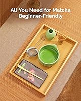 Vista 7 de Maestri House Matcha Whisk Set, 7-Pc Complete Matcha Kit with Spouted Ceramic Bowl, Bamboo Whisk and Holder, Scoop, Spoon Rest & Sifter, Tea Cloth