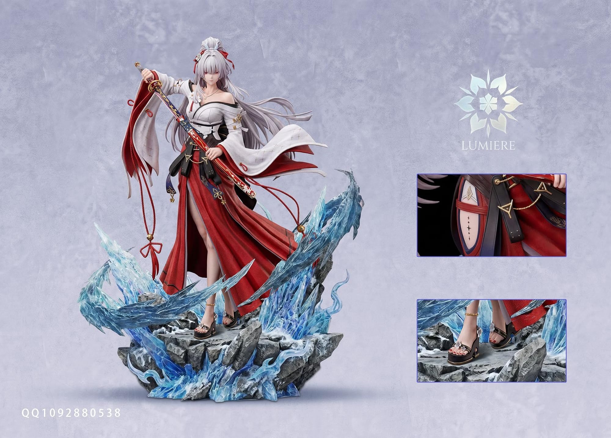 Amazon.co.jp: 可愛らしい美少女 白髪緋雪巫女 鳴潮びゃくはつ ひゆき