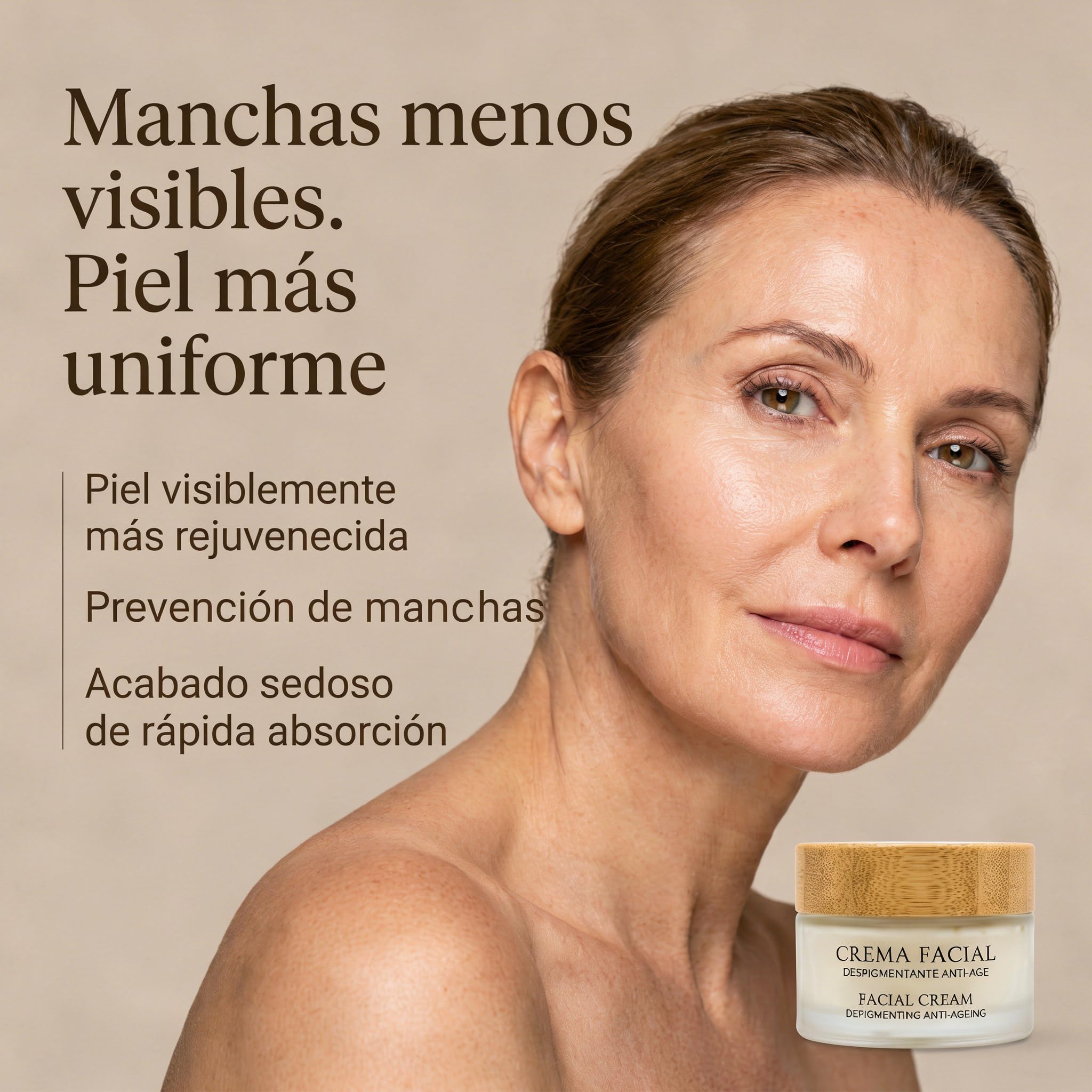 Crema Facial Mujer Antiedad Despigmentante Coreana con Centella Asiatica y Niacinamida Acido Hialuronico reduce Manchas Arrugas y Flacidez Piel Madura 40 años Hidratante Antiarrugas dia y noche 50 ml