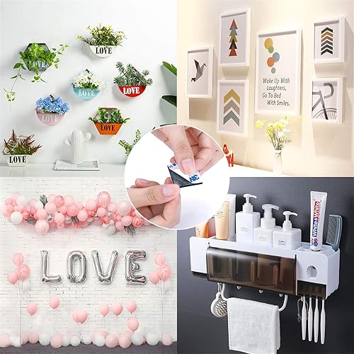 Miniatura 6 de UPINS Paquete de 60 cintas de espuma de doble cara, cuadradas, autoadhesivas, color negro, almohadillas adhesivas fuertes para suministros de