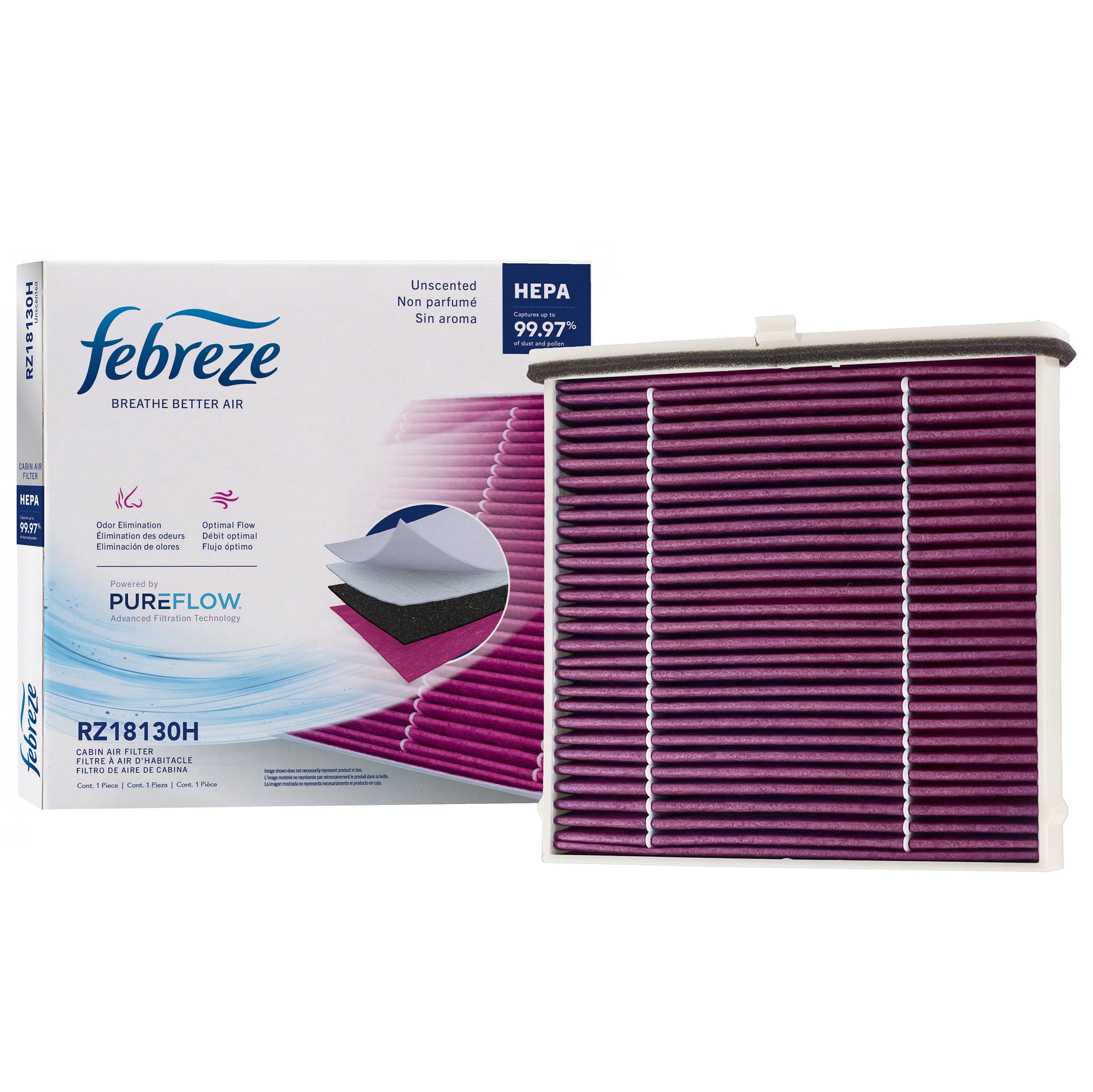 Amazon.com: Febreze Odor Control HEPA Cabin Air Filter by PUREFLOW
