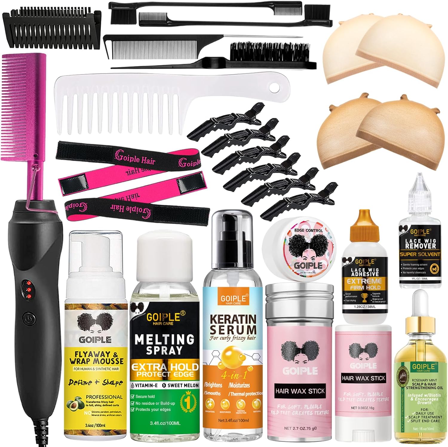 Hot Comb Hair Straightener Heat Pressing Combs Electrical