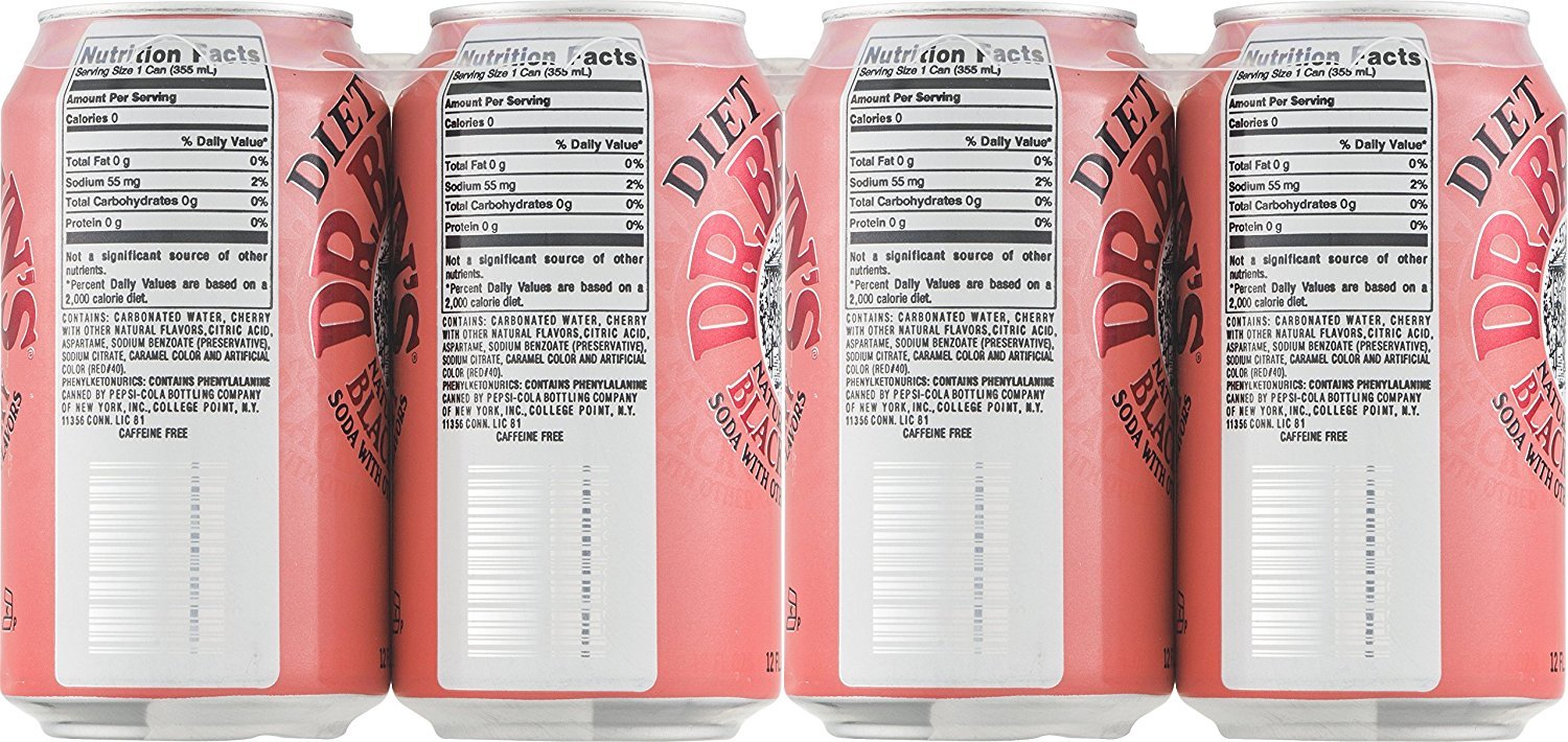 Dr. Brown's Diet Black Cherry Soda - 12 PK, 12 OZ Can