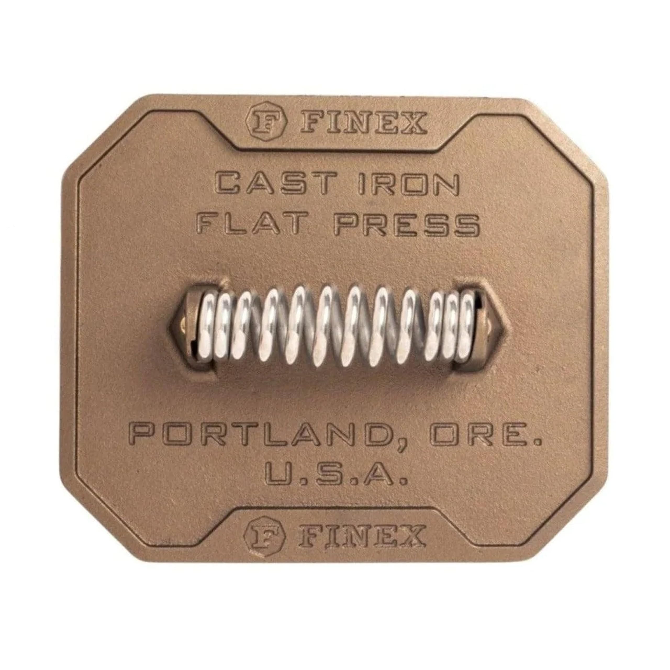 FINEX 8 Flat Press Cast Iron Flat Press For Bacon Veggies Sausages & More Stronger Searing Pre-Seasoned Cast Iron Compatible with FINEX Skillets Grill Pans & Griddle product thumbnail 2