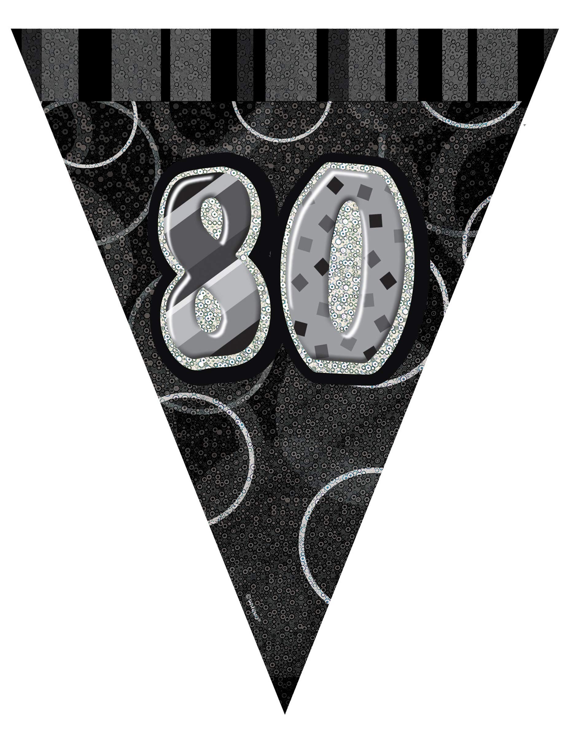 Unique Party 92068 - 9ft Foil Glitz Pink Happy 80th Birthday Banner — view 187
