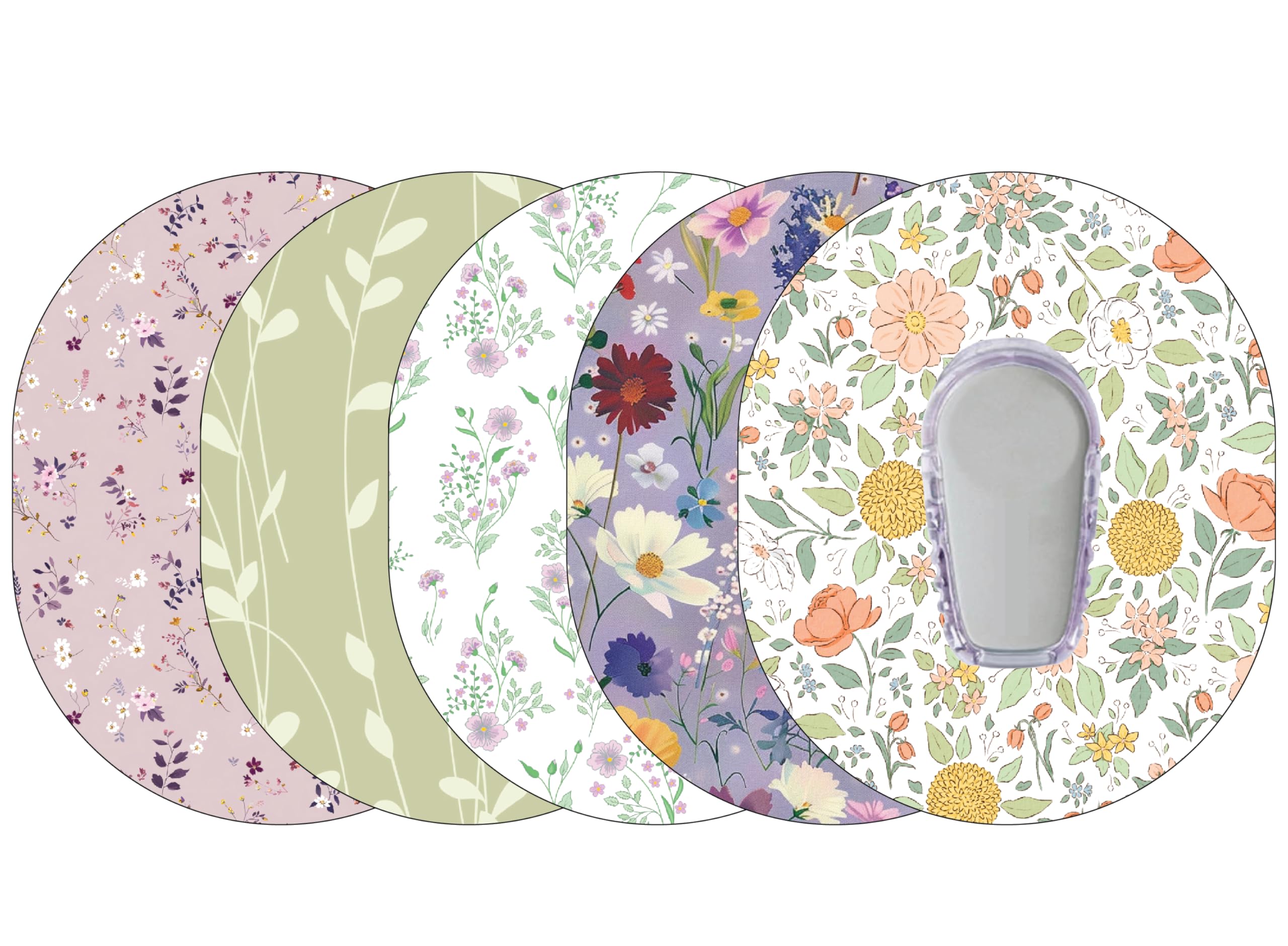 GlucomartAdhesive Patches for Dexcom G6 – Maximum Strength CGM Patches, Pair with Glucomart G6 Stickers, Waterproof & Hypoallergenic (Vintage Floral Variety Pack) (G6)