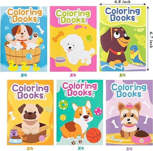 Miniatura 2 de 24 libros para colorear a granel para niños, libro de dibujo de arte de bricolaje (perro)