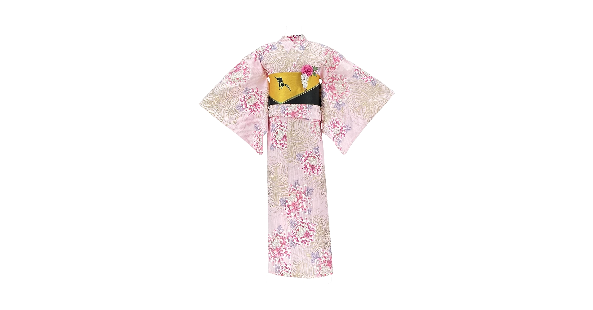 浴衣 綿紅梅 乱菊の花模様 桃色 KK-2113 Amazon | ノーブランド品手芸染京染浴衣浴衣単品「総箔菊と乱菊