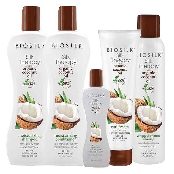 Farouk Biosilk Silk Therapy Organic Coconut Oil Leave-in Treatment For Hair & Skin, 0.14 Ounce