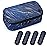 ALLCAMP Insulin Cooler Travel Case Diabetic Medication Cooler with 4 Ice Pack - Medical Cooler Bag Portable and Reusable Blue (9X 4.72x 3.14 inches)
