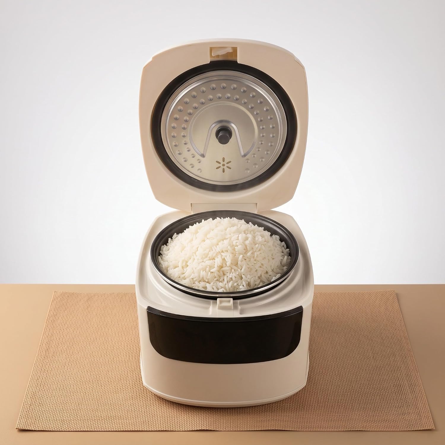 UKCOCO Small Capacity Rice Maker - Tiny Rice Cooker - Portable Grains Cooker - 2L Electrical Appliances for College Dorm Bedroom Or Small Office Pantry