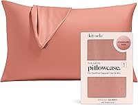 Vista 13 de Kitsch - Juego de 2 fundas de almohada de satén suave y refrescante, con cremallera, para cabello, piel y sueño de calidad, tamaño king de 19 x 36