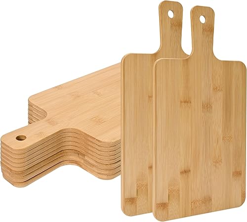 Miniatura 1 de WILLOWDALE 10 tablas de cortar de madera para cocina, tablas de charcutería de 15.5 pulgadas, tabla de servir de madera para pizza, queso, postre,