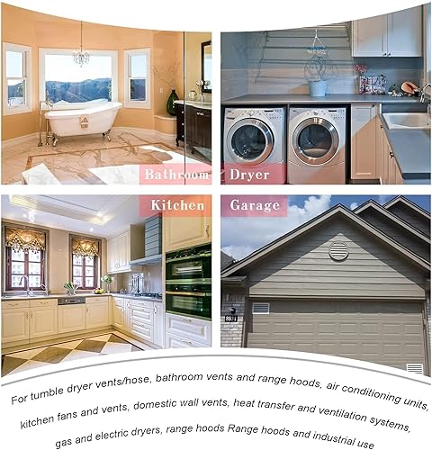 Miniatura 6 de Campana de salida de ventilación de aire de pared de 5, 8, 10, 12 pulgadas, rejillas de ventilación de acero inoxidable, resistente a la intemperie,