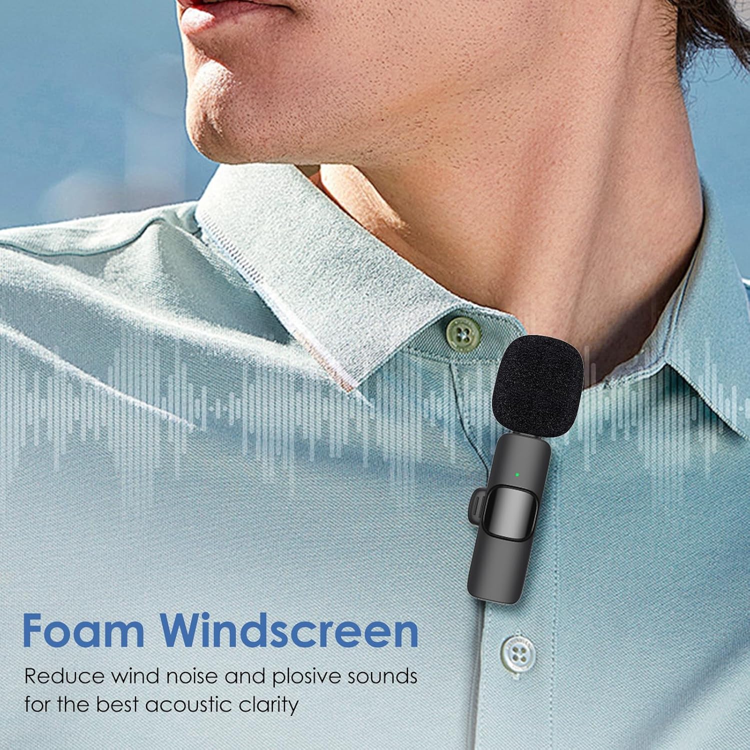 Mini Wireless Furry Windscreen & Foam Cover Set for Lavalier Microphone, Wind Muff Foam Mic Cover with Clip to Reduce Plosive and Better Highlight the Vocals, Washable and Windproof Wind Screen(9 Pcs) - Image 6