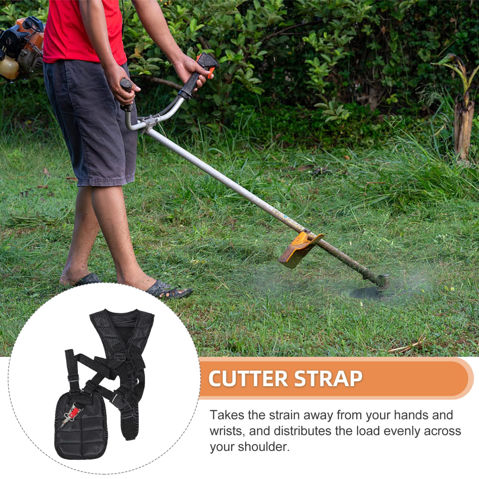 DOITOOL Correa De Arnés para Desbrozadora con Hombros Acolchados Y Cinturón Ajustable Correa De Podadora para Jardinería Cómoda Y Segura con Distribución Uniforme De Carga