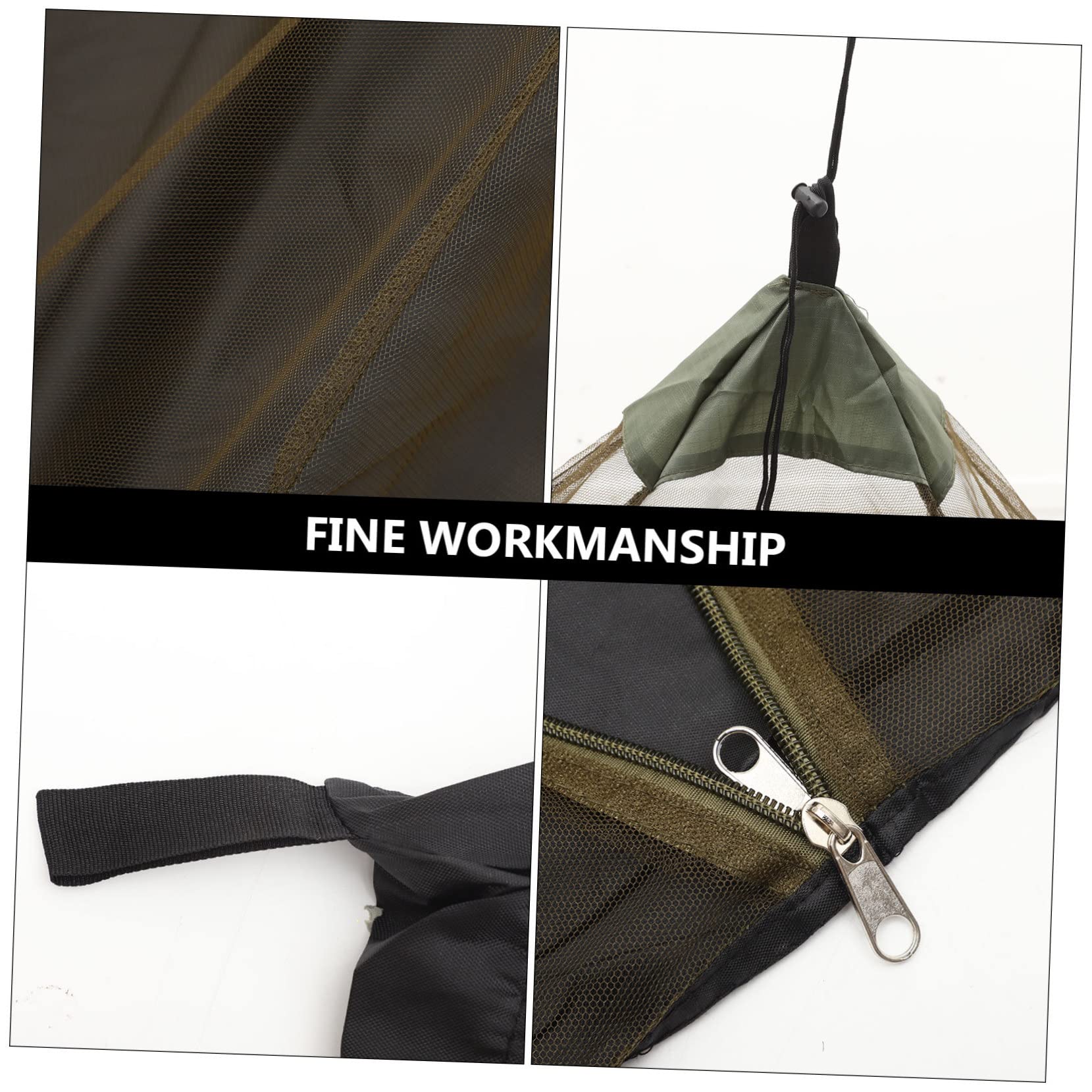 Mosquitera Camping Individual con Puerta de Cremallera Ligera y Portátil para Exterior con Piso y Clavijas de Sujeción para Acampada y Viaje